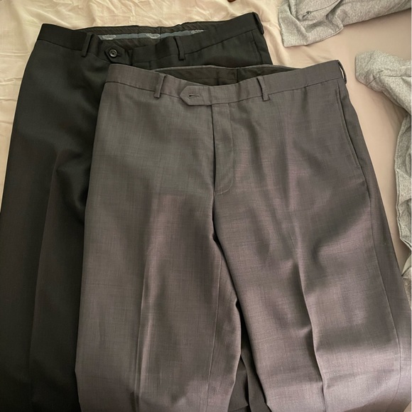 Two pairs of charcoal/gray pronto uomo pants for price of 1 - Picture 1 of 3